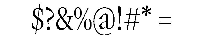 GTCanon LNarrowLight Font OTHER CHARS