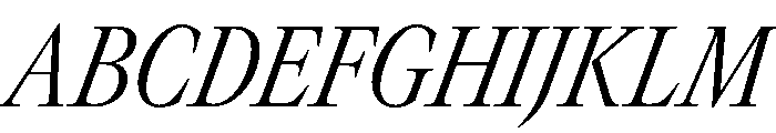 GTCanon LNarrowLightItalic Font UPPERCASE