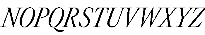 GTCanon LNarrowLightItalic Font UPPERCASE