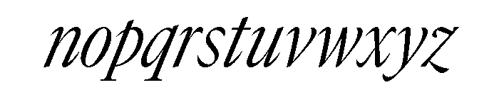 GTCanon LNarrowLightItalic Font LOWERCASE