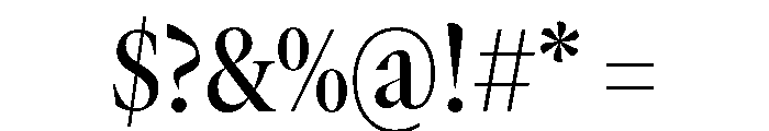 GTCanon LNarrowMedium Font OTHER CHARS