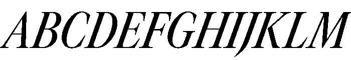 GTCanon LNarrowMediumItalic 2 Font UPPERCASE