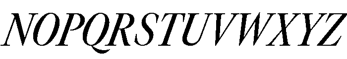GTCanon LNarrowMediumItalic 2 Font UPPERCASE