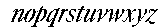 GTCanon LNarrowMediumItalic 2 Font LOWERCASE