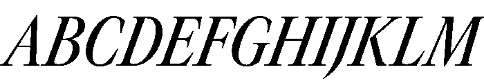 GTCanon LNarrowMediumItalic Font UPPERCASE