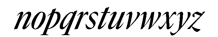 GTCanon LNarrowMediumItalic Font LOWERCASE