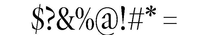 GTCanon LNarrowRegular 2 Font OTHER CHARS