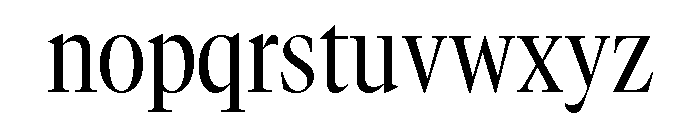 GTCanon LNarrowRegular 2 Font LOWERCASE
