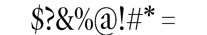 GTCanon LNarrowRegular Font OTHER CHARS