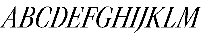 GTCanon LNarrowRegularItalic Font UPPERCASE