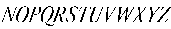GTCanon LNarrowRegularItalic Font UPPERCASE