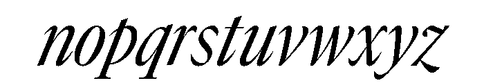 GTCanon LNarrowRegularItalic Font LOWERCASE