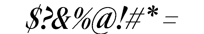 GTCanon LNarrowSemiboldItalic Font OTHER CHARS