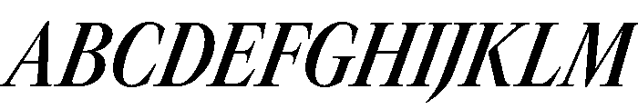 GTCanon LNarrowSemiboldItalic Font UPPERCASE