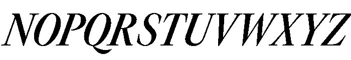 GTCanon LNarrowSemiboldItalic Font UPPERCASE