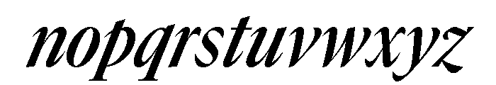 GTCanon LNarrowSemiboldItalic Font LOWERCASE