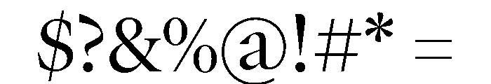 GTCanon LRegular Font OTHER CHARS