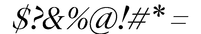 GTCanon LRegularItalic 2 Font OTHER CHARS