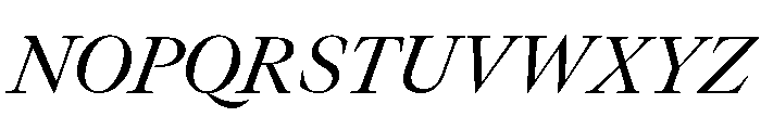 GTCanon LRegularItalic 2 Font UPPERCASE