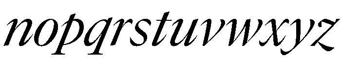 GTCanon LRegularItalic 2 Font LOWERCASE