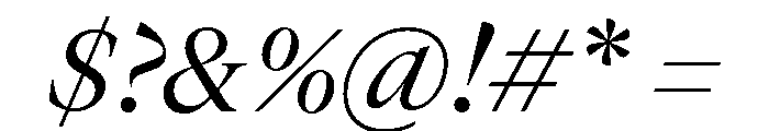 GTCanon LRegularItalic Font OTHER CHARS