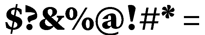 GTCanon MBlack Font OTHER CHARS