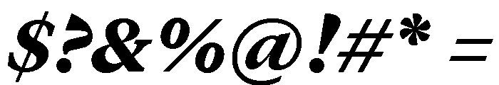 GTCanon MBlackItalic 2 Font OTHER CHARS