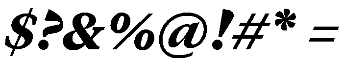 GTCanon MBlackItalic Font OTHER CHARS