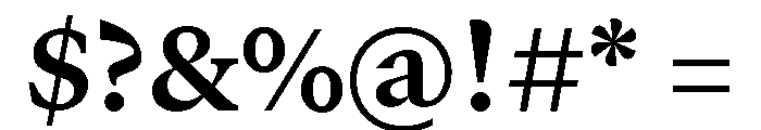 GTCanon MBold Font OTHER CHARS