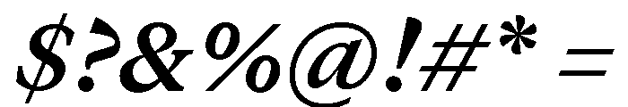 GTCanon MBoldItalic Font OTHER CHARS