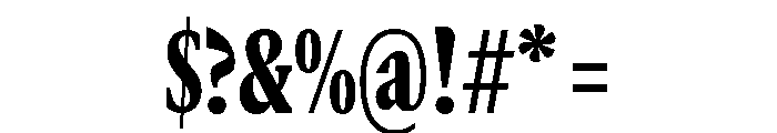 GTCanon MCondensedBlack Font OTHER CHARS