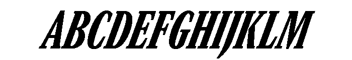 GTCanon MCondensedBlackItalic 2 Font UPPERCASE