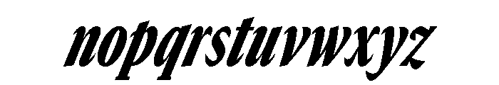 GTCanon MCondensedBlackItalic 2 Font LOWERCASE