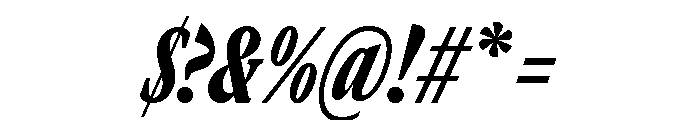 GTCanon MCondensedBlackItalic Font OTHER CHARS