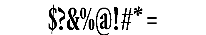 GTCanon MCondensedBold Font OTHER CHARS