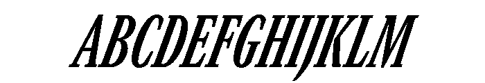 GTCanon MCondensedBoldItalic Font UPPERCASE