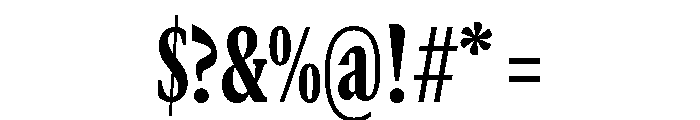 GTCanon MCondensedHeavy Font OTHER CHARS