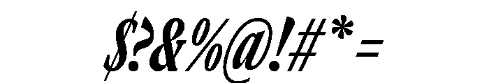 GTCanon MCondensedHeavyItalic 2 Font OTHER CHARS