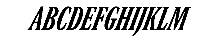GTCanon MCondensedHeavyItalic Font UPPERCASE