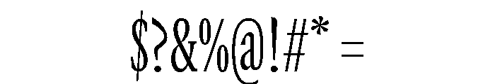 GTCanon MCondensedLight 2 Font OTHER CHARS