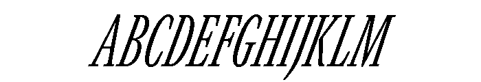 GTCanon MCondensedLightItalic 2 Font UPPERCASE