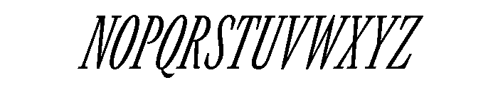 GTCanon MCondensedLightItalic 2 Font UPPERCASE