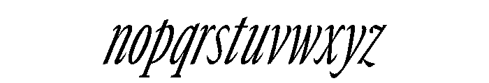 GTCanon MCondensedLightItalic 2 Font LOWERCASE