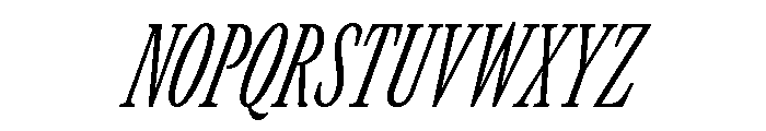 GTCanon MCondensedLightItalic Font UPPERCASE