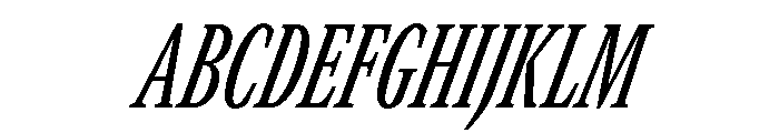 GTCanon MCondensedMediumItalic Font UPPERCASE