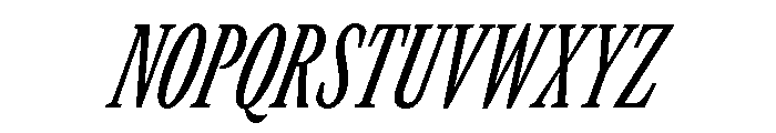 GTCanon MCondensedMediumItalic Font UPPERCASE