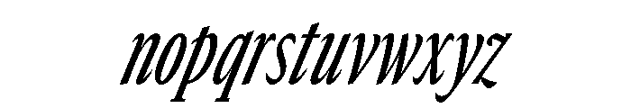 GTCanon MCondensedMediumItalic Font LOWERCASE