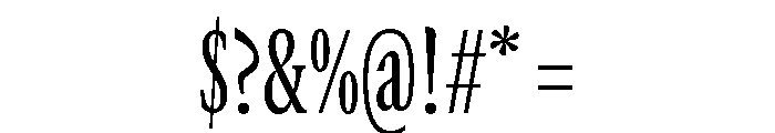 GTCanon MCondensedRegular Font OTHER CHARS