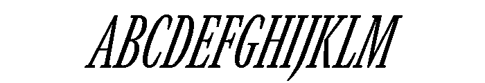 GTCanon MCondensedRegularItalic Font UPPERCASE