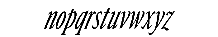 GTCanon MCondensedRegularItalic Font LOWERCASE